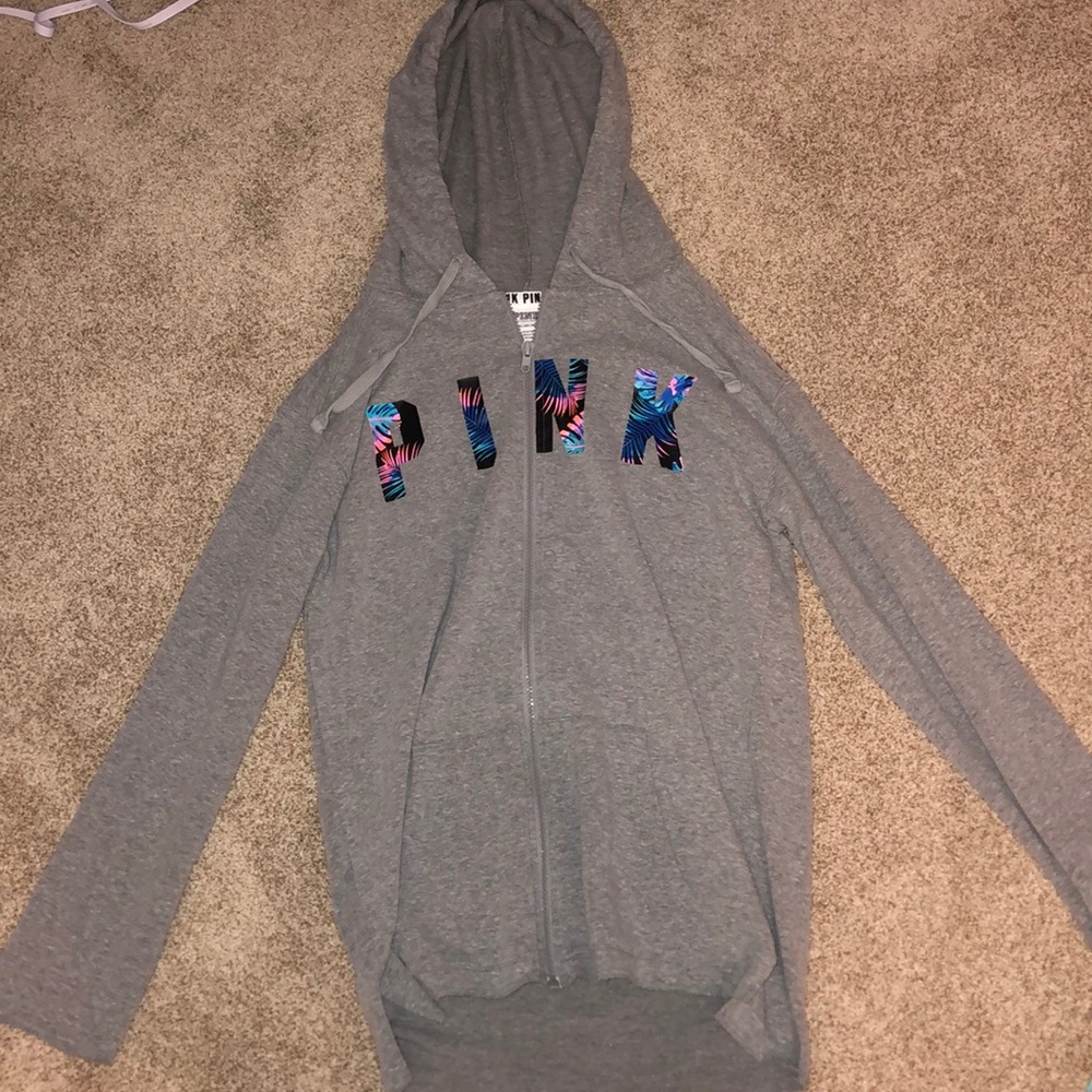 PINK zip- up hoodie